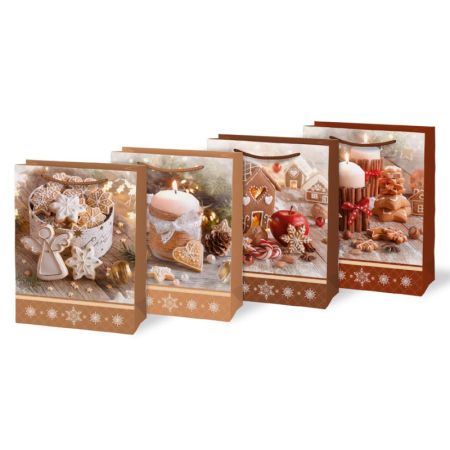 Vánoční dárková taška M - mix motivů / 19 x 25 cm Vánoční dárková taška M - mix motivů / 19 x 25 cm