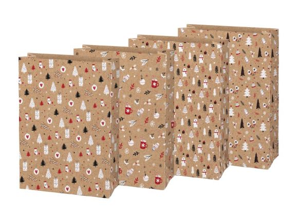 Vánoční sáček KRAFT 5 - mix motivů / 26 x 36 cm Vánoční sáček KRAFT 5 - mix motivů / 26 x 36 cm