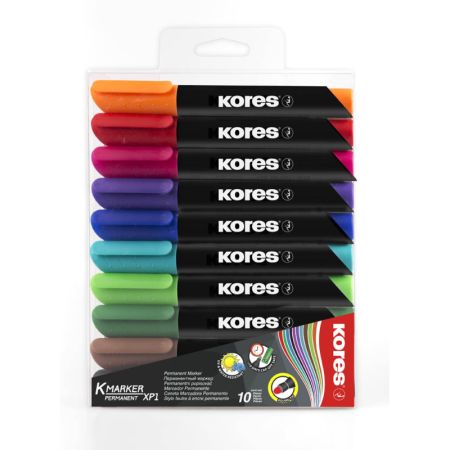 Popisovač Kores K-Marker Permanent - sada 10 ks / kulatý hrot Popisovač Kores K-Marker Permanent - sada 10 ks / kulatý hrot