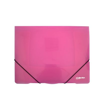 Spisové desky s gumou eColection A4 / 3 klopy / růžová Spisové desky s gumou eColection A4 / 3 klopy / růžová