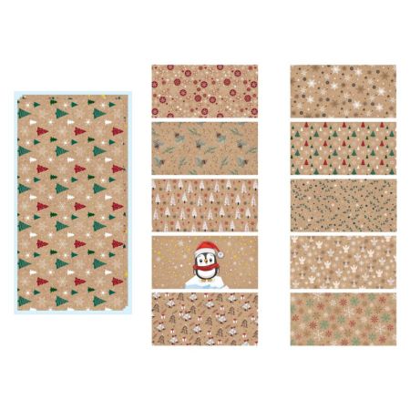 Vánoční obálka DL - mix KRAFT