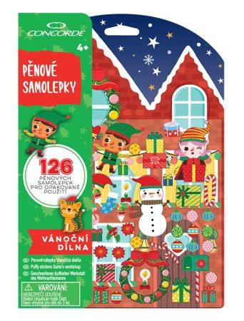 Samolepky pěnové CONCORDE - Vánoční dílna 3D