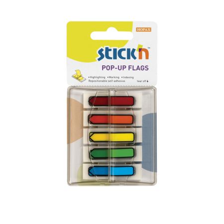 Samolepicí záložky Stick´n by Hopax Z - 12 x 45 mm / 5 x 30 lístků / neonové šipky