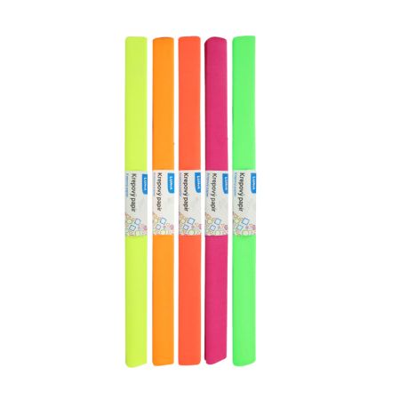 Krepový papír - sada 10 ks / neonový mix