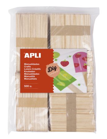 Nanuková dřívka APLI Jumbo přírodní / mix velikostí / 800 ks