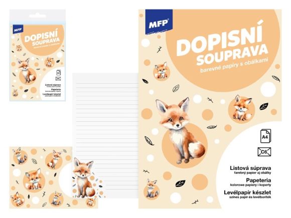 Dopisní papír 5 + 10 - Liška