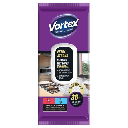 Vlhčené ubrousky VORTEX - Univerzální plochy 36 ks