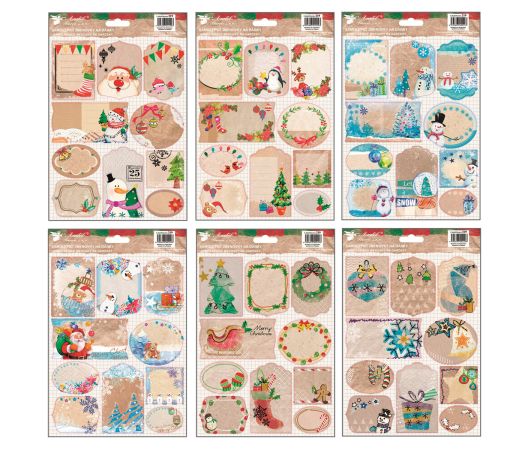 Jmenovky na dárky samolepicí 10 ks - KRAFT mix Jmenovky na dárky samolepicí 10 ks - KRAFT mix