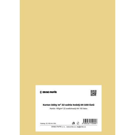 Barevný karton - A4 / 160 g / hnědá Barevný karton - A4 / 160 g / hnědá