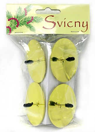 Bodce na adventní svíčku - zlatá / 4 ks Bodce na adventní svíčku - zlatá / 4 ks