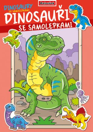 Omalovánka A4 se samolepkami - Dinosauři