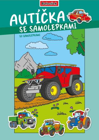 Omalovánka A4 se samolepkami - Autíčka