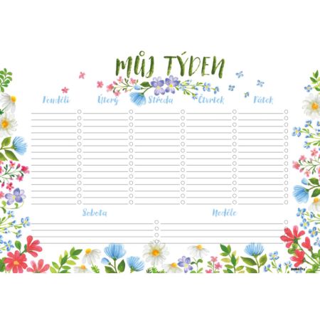 Plánovač týdenní A4 - Luční