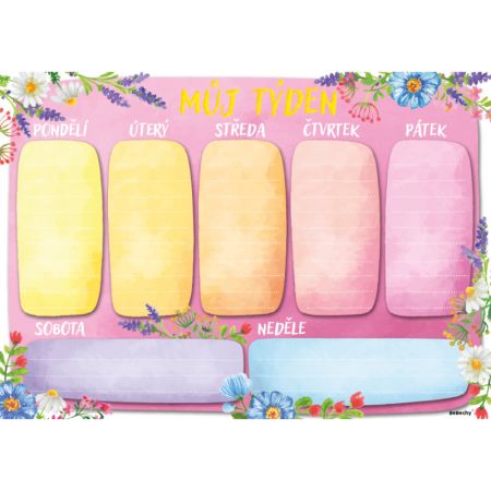 Plánovač týdenní A4 - Barevný Plánovač týdenní A4 - Barevný