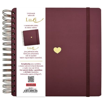 Fotoalbum Luxi - 24 x 21 cm / bordó srdce Fotoalbum Luxi - 24 x 21 cm / bordó srdce