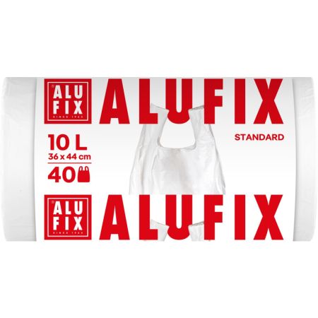 Pytle do koše Alufix Premium se zavazováním - 44x36cm + 16cm / 10l / 10my / 40ks / bílá Pytle do koše Alufix Premium se zavazováním - 44x36cm + 16cm / 10l / 10my / 40ks / bílá
