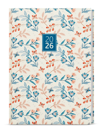 Diář LAMINO - B6 / denní / motýli