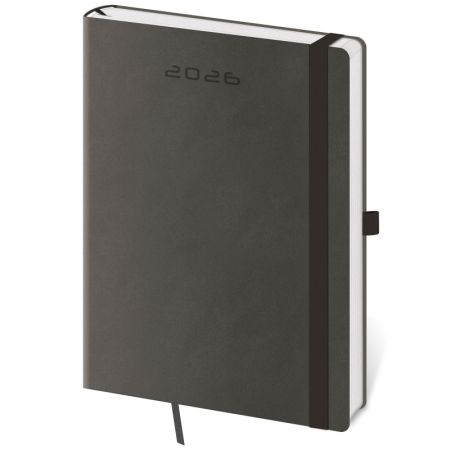 Diář FLEXIES - A5 / týdenní / tmavě šedá
