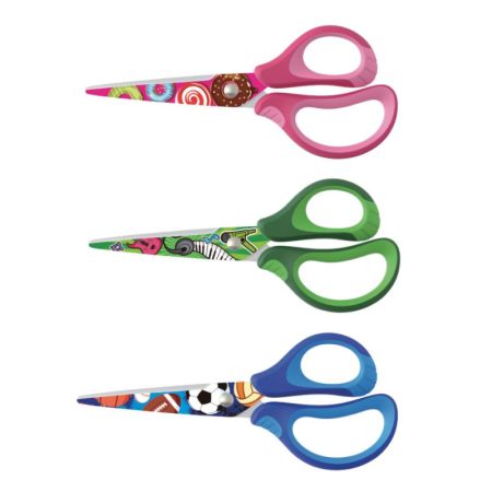 Nůžky KEYROAD Tattoo soft dětské barevný mix / 15 cm Nůžky KEYROAD Tattoo soft dětské barevný mix / 15 cm