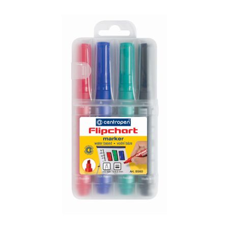 Značkovač Centropen 8560 Flipchart - sada 4 ks