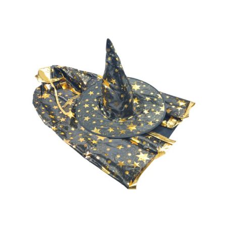 Set čarodějnický - plášť + klobouk Set čarodějnický - plášť + klobouk