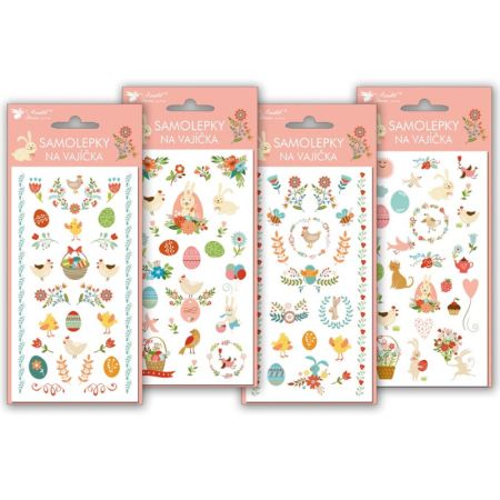 Samolepky na vajíčka gelové - mix motivů