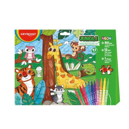 Omalovánky puzzle 2v1 Keyroad - džungle Omalovánky puzzle 2v1 Keyroad - džungle