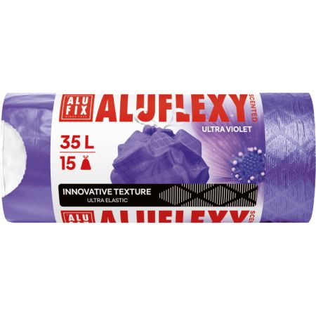 Pytle Alufix Aluflexy stahovací - 53x60 cm / 35l / 28my / 15ks / fialová