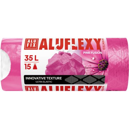 Pytle Alufix Aluflexy stahovací - 53x60 cm / 35l / 28my / 15ks / růžová