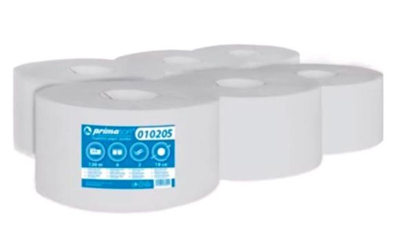 Papír toaletní PrimaSoft Jumbo bílý - průměr 280 mm