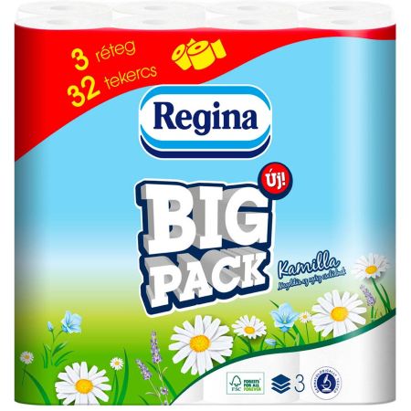 Papír toaletní BiG PACK s vůní kamilky a potiskem 3-vrstvý / 32 ks