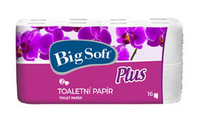 Papír toaletní Big Soft Plus 2-vrstvý / 16 ks