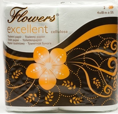 Papír toaletní Flowers Ecellent - 2-vrstvý / 150 útržků