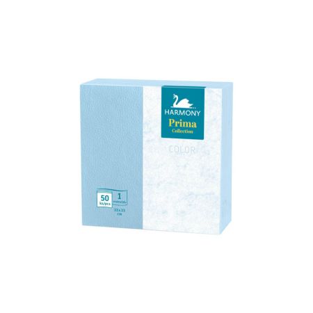 Harmony Color papírové ubrousky modré 1-vrstvé 33 x 33 cm 50ks