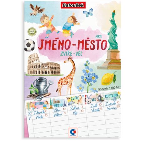Hra Jméno, město - A5 Hra Jméno, město - A5