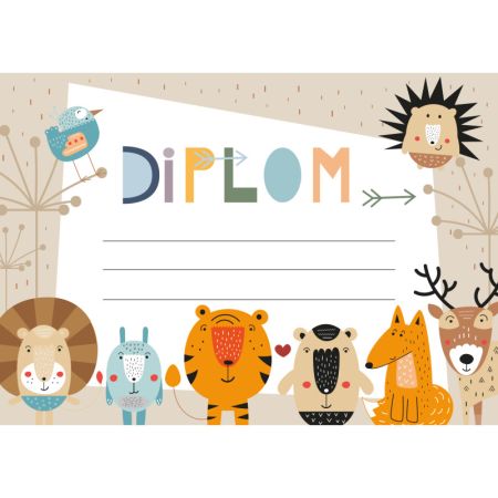 Diplom A5 - Zvířátka Diplom A5 - Zvířátka