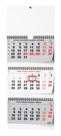 Kalendář nástěnný pracovní - tříměsíční skládaný / BNC5