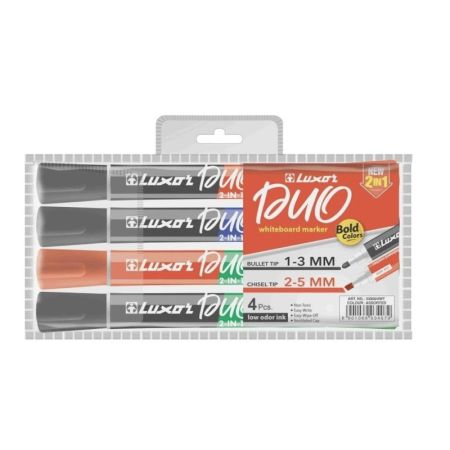 Popisovač Luxor DUO 2-in-1 33000 whiteboard - sada 4 ks Popisovač Luxor DUO 2-in-1 33000 whiteboard - sada 4 ks