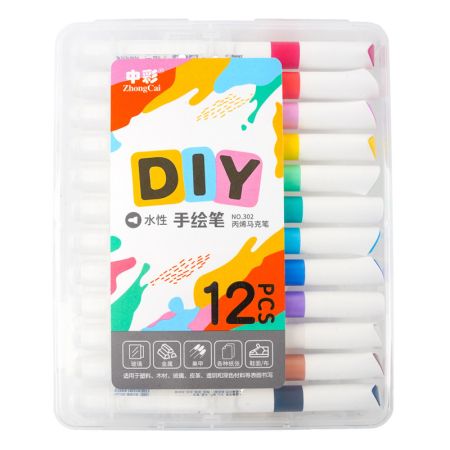 Popisovač akrylový Flower - 12 barev Popisovač akrylový Flower - 12 barev