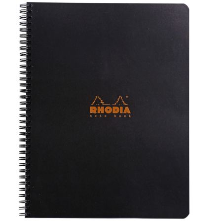 Blok kroužkový Clairefontaine Rhodia A4+ - čtvereček / 80 listů / černá