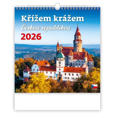 Kalendář nástěnný - Křížem krážem ČR / N173