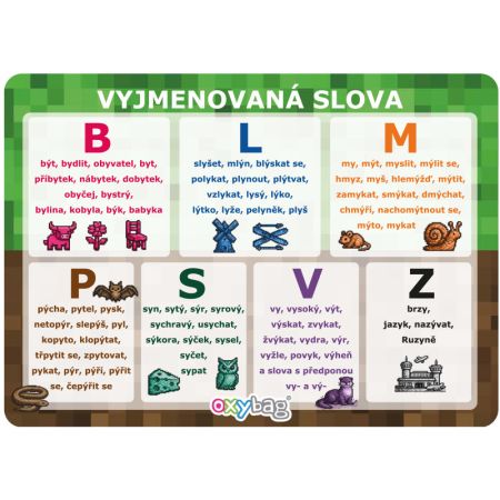 Vzdělávací karty A4 - Vyjmenovaná slova / Playworld Vzdělávací karty A4 - Vyjmenovaná slova / Playworld