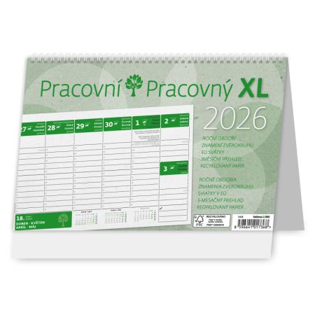 Kalendář stolní pracovní XL / S68