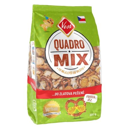 Sušenky Quadro - slaný mix / 200g Sušenky Quadro - slaný mix / 200g