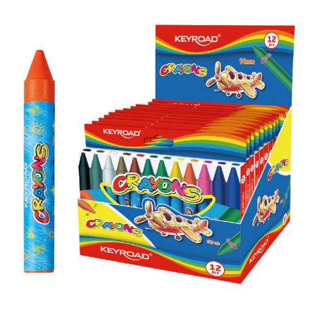 Voskové pastely KEYROAD jumbo - 12 barev Voskové pastely KEYROAD jumbo - 12 barev