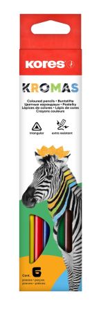 Pastelky Kores Kromas trojhranné / 6 barev