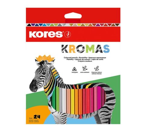 Pastelky Kores Kromas trojhranné / 24 barev Pastelky Kores Kromas trojhranné / 24 barev
