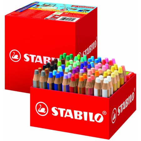 Pastelky STABILO® Woody multifunkční XL školní set / 76 barev + 4 ks ořezávátek Pastelky STABILO® Woody multifunkční XL školní set / 76 barev + 4 ks ořezávátek