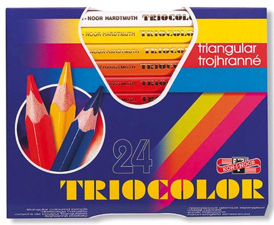 Pastelky Koh-i-noor Triocolor silné / trojhranné / 24ks