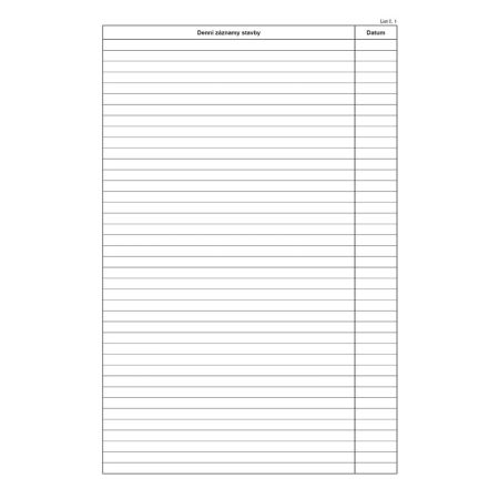 Stavební deník Baloušek A4 / 15 listů + 3x20 listů / PT255 Stavební deník Baloušek A4 / 15 listů + 3x20 listů / PT255